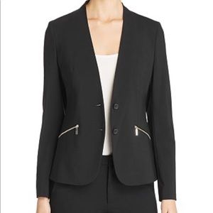 Hugo Boss Joleno Fundamental Zip-Pocket Blazer